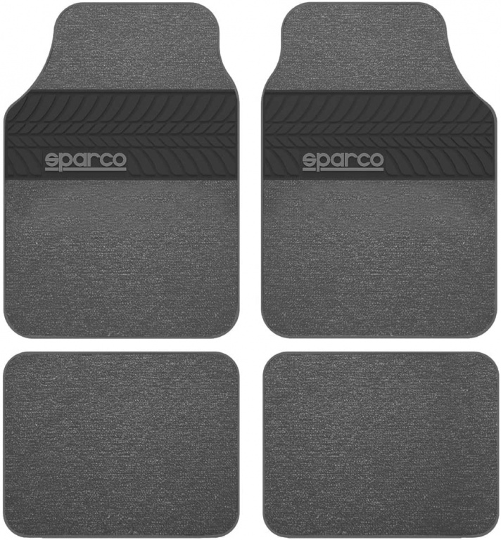 Set 4 Bucati Covorase Auto Sparco Corsa Textile Gri SPC1909GR/BZ