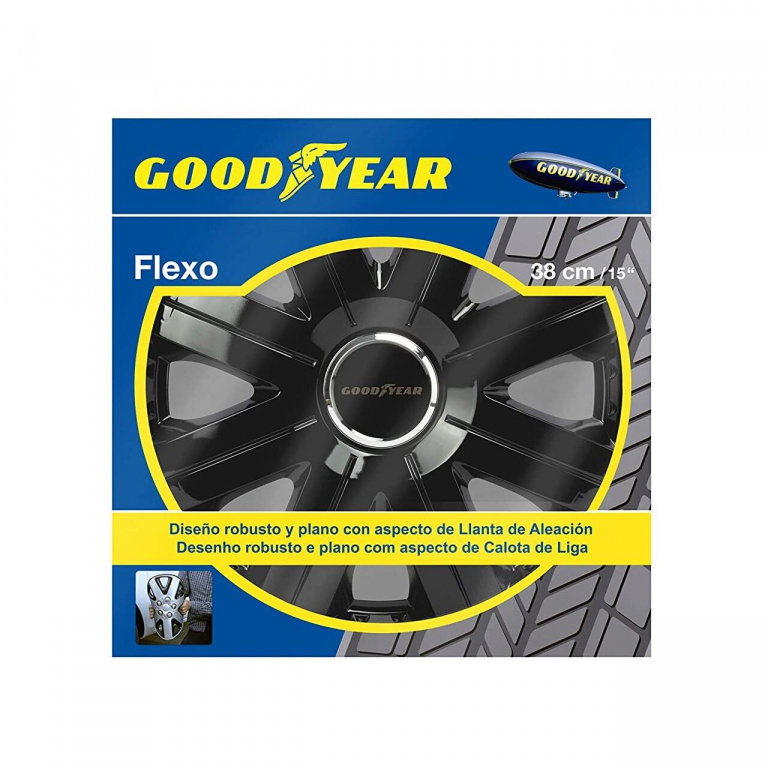 Set 4 Capace Jante Flexo Goodyear Negru 15&quot; 75511