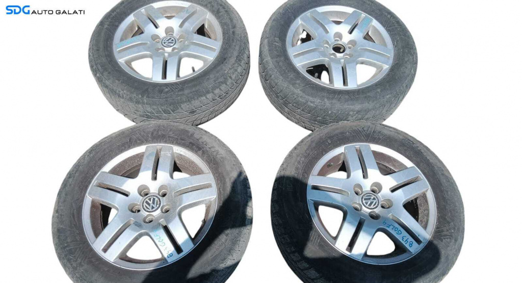 Set 4 Jante Roti Aliaj 195 65 15 R15 5x100 6Jx15H2 ET38 Volkswagen Bora 1998 - 2005 Cod 1J0601025Q [M8489]