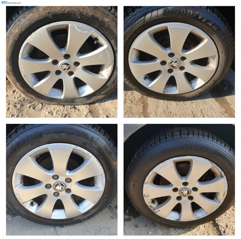 Set 4 Jante Roti Aliaj 205 55 16 R16 5x112 Volkswagen Golf 7 2013 - 2017 [K4558]