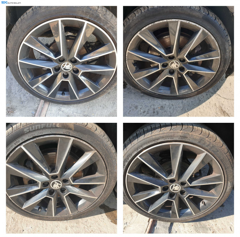 Set 4 Jante Roti Aliaj 215 40 17 R17 5x100 cu Anvelope Vara DOT 2023 Seat Ibiza 2008 - 2015 [K4366]