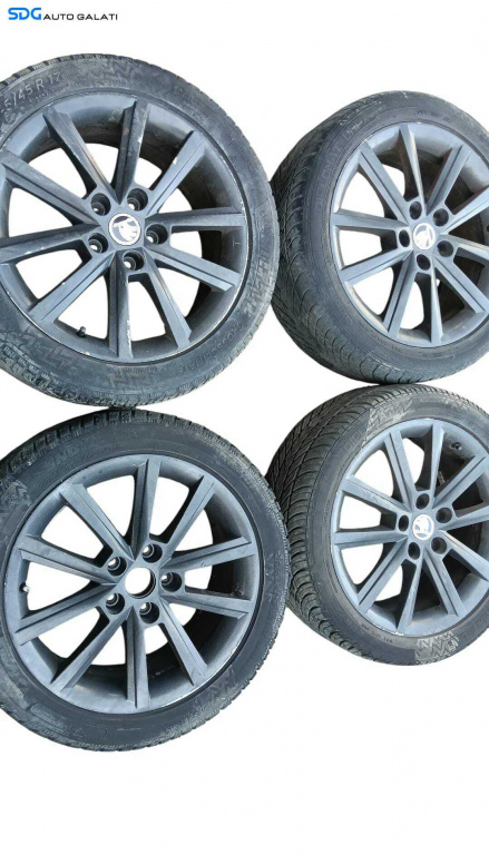 Set 4 Jante Roti Aliaj 225 45 17 R17 7Jx17H2 ET49 Volkswagen Golf 6 2008 - 2013 Cod 5E0601025BT 5E0601025BTJX2 [M8153]