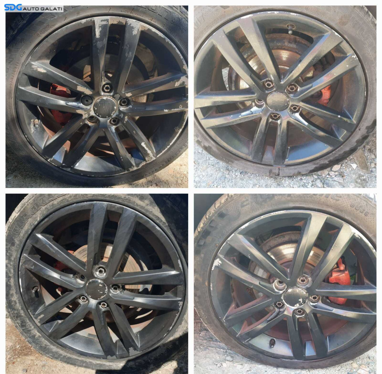 Set 4 Jante Roti Aliaj SALVADOR Anvelope Cauciucuri Vara Blacklion Champoint BU66 225 45 17 R17 5x112 Audi A6 C5 1998 - 2005 [C1528]