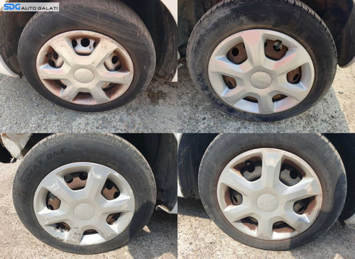 Set 4 Jante Roti Tabla cu Capace 185 65 15 R15 Dacia Sandero 2 2012 - 2020 Cod sdgjt15bds1