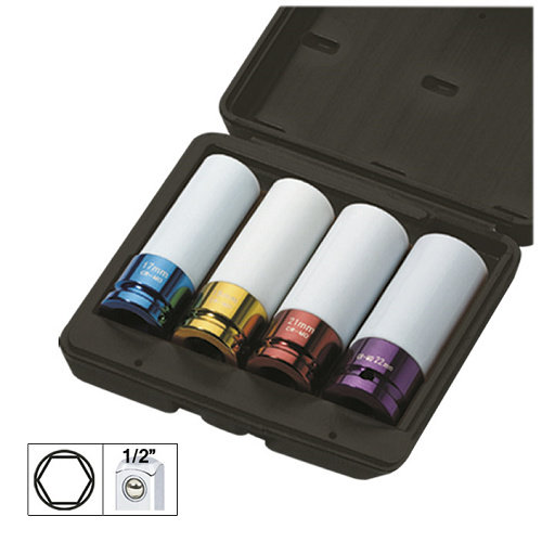 SET 4 TUBULARE IMPACT DE 1/2` SP. EXTRACTIE ROTI JBM 52338 JBM