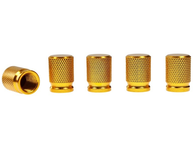 Set 5 Buc Capacele Ventil Aluminiu Carmotion Gold 63477GD