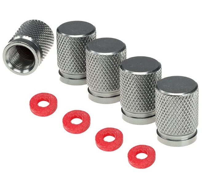 Set 5 Buc Capacele Ventil Aluminiu Carmotion Gri Gunmetal 63477GM