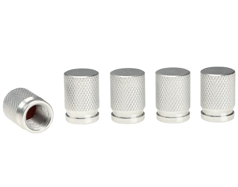 Set 5 Buc Capacele Ventil Aluminiu Carmotion Argintiu Silver 63477SI