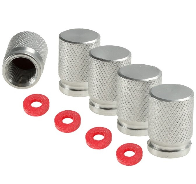Set 5 Buc Capacele Ventil Aluminiu Carmotion Argintiu Silver 63477SI