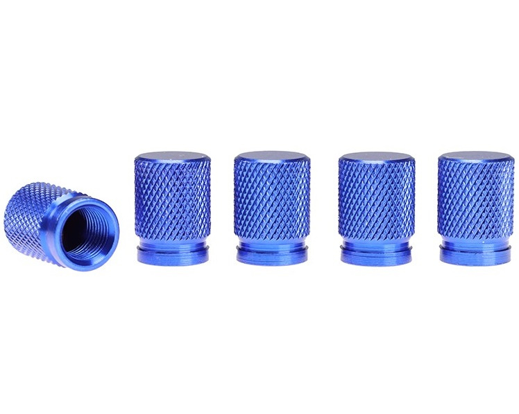 Set 5 Buc Capacele Ventil Aluminiu Carmotion Albastru 63477BL