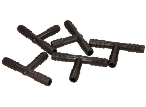 Set 5 Buc Conector Teu Furtun Conducta Universal 8mm Negru Romix ROM C70109
