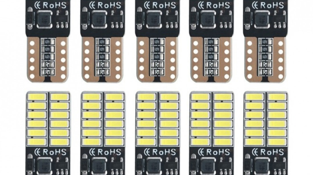 Set 5 Buc Set 2 Buc Led T10 24 SMD Canbus LED 067-A