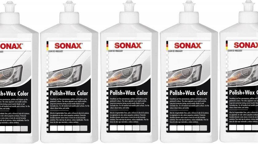 Set 5 Buc Sonax Polish &amp; Ceara Alb 500ML 296000