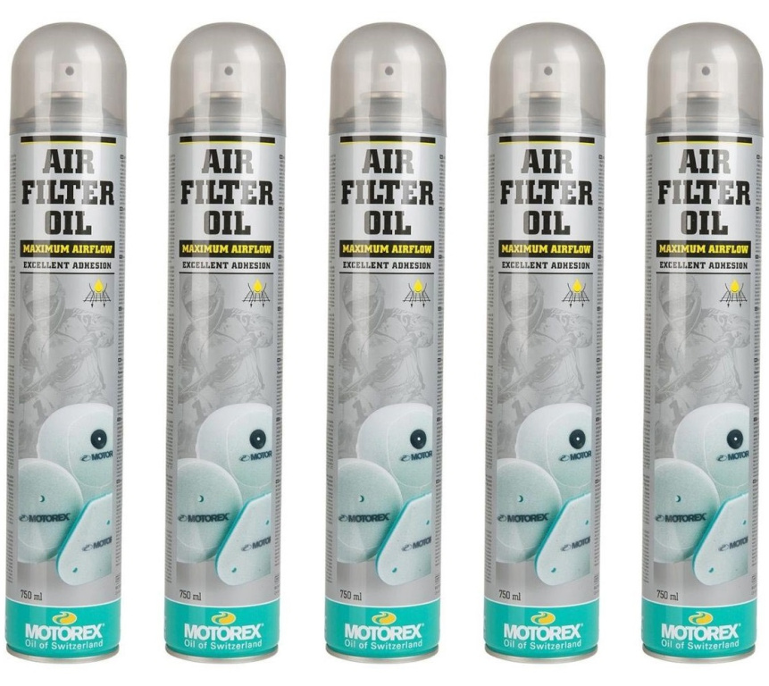 Set 5 Buc Spray Filtru Aer Motorex Aer Filter Oil 655 Spray 750ML MO 163763
