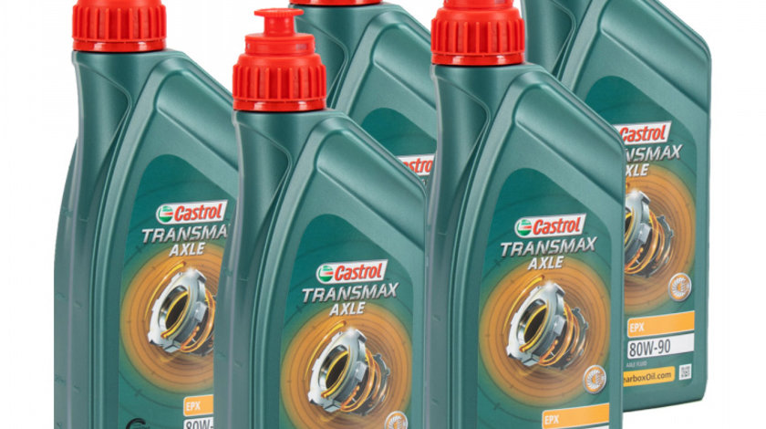 Set 5 Buc Ulei Diferential Castrol Transmax Axle EPX 80W-90 1L 15D94F