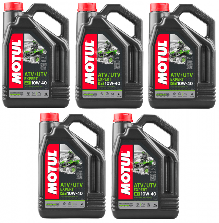 Set 5 Buc Ulei Motor Atv Motul 4T ATV-UTV Expert 10W-40 MA 4L 105939