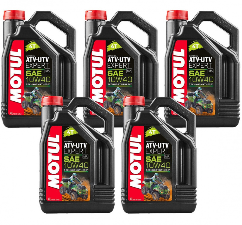 Set 5 Buc Ulei Motor Atv Motul 4T ATV-UTV Expert 10W-40 MA 4L 105939