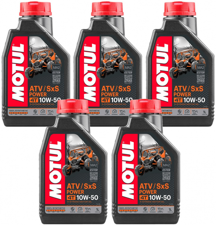 Set 5 Buc Ulei Motor Atv Motul ATV / SXS Power 4T 10W-50 1L 105900