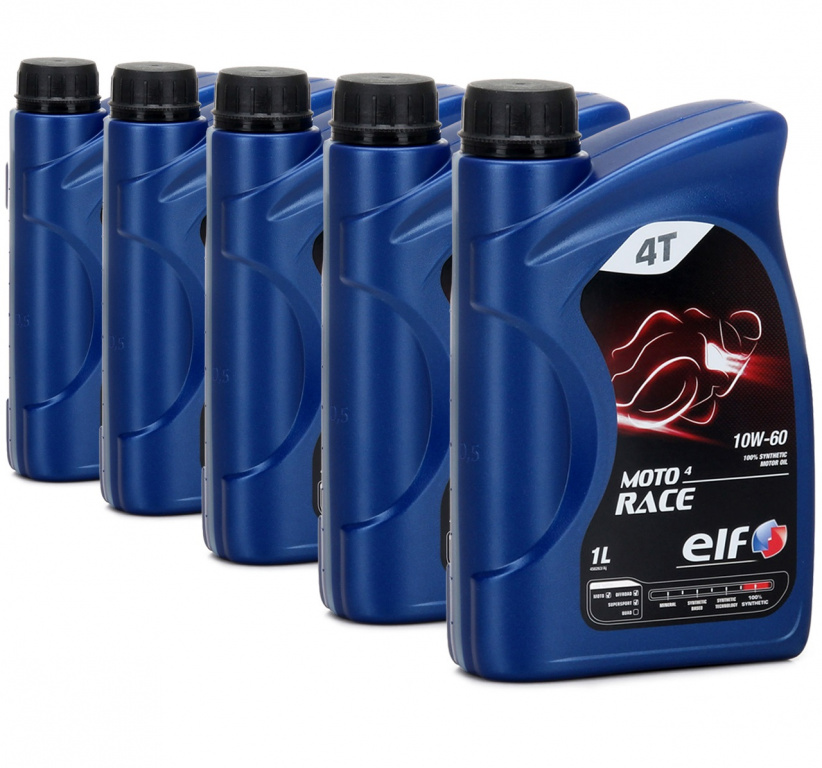 Set 5 Buc Ulei Motor Elf Moto 4 Race 10W-60 1L