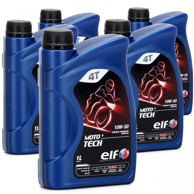 Set 5 Buc Ulei Motor Elf Moto 4 Tech 10W-50 1L