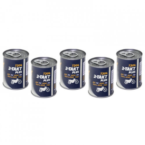 Set 5 Buc Ulei Motor Mannol 2T Takt Plus Aprilia Gilera Kymco Italjet 100ML MN7204-01ME