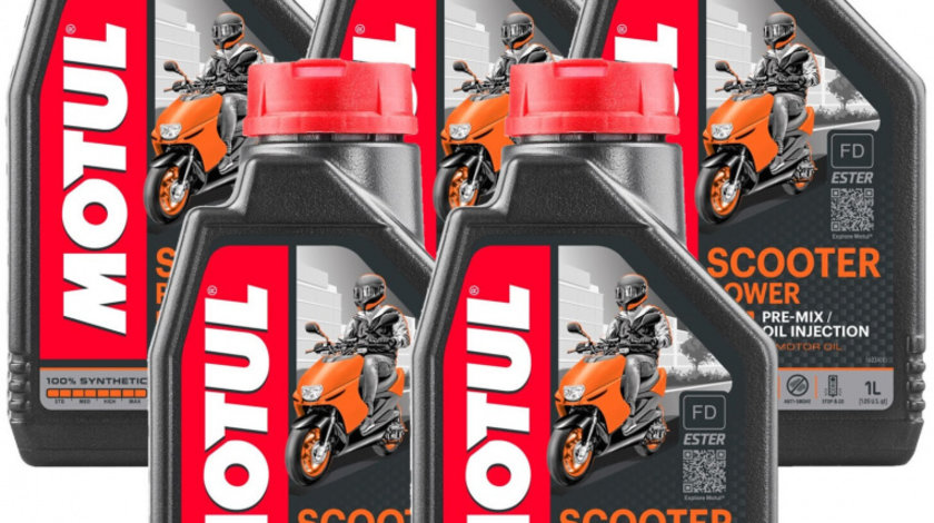 Set 5 Buc Ulei Motor Motul 2T Scooter Power 1L 105881