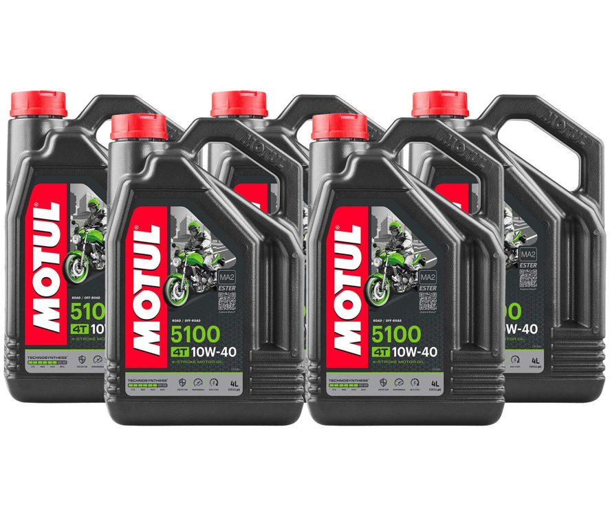 Set 5 Buc Ulei Motor Motul 4T 5100 10W-40 Ester MA2 4L 104068
