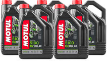 Set 5 Buc Ulei Motor Motul 4T 5100 10W-40 Ester MA...