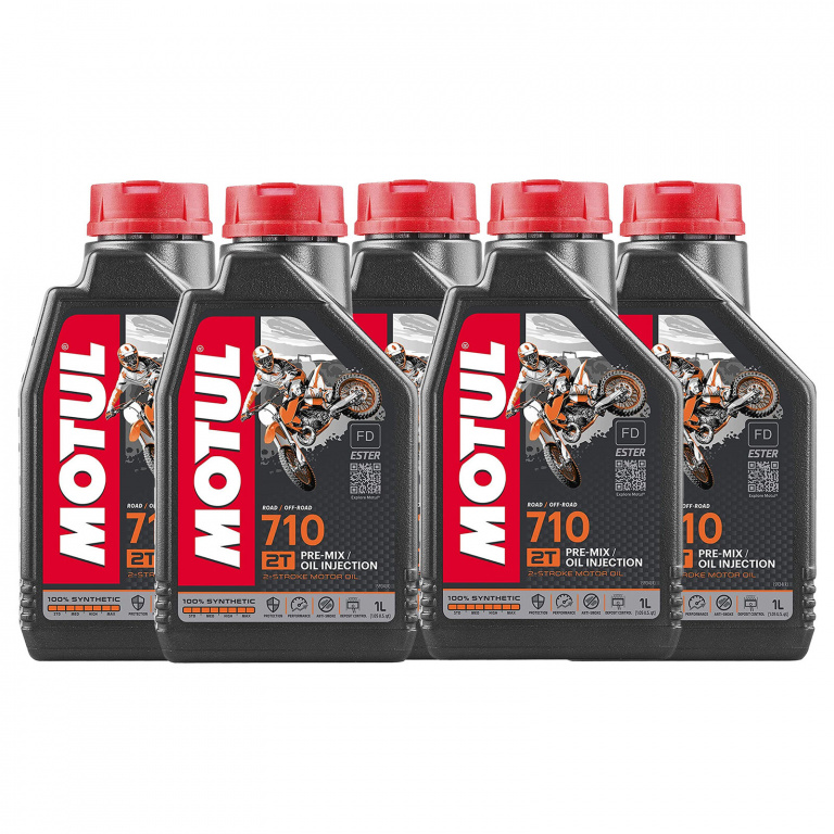 Set 5 Buc Ulei Motor Motul 710 2T 100% Synthetic Ester FD 1L 104034