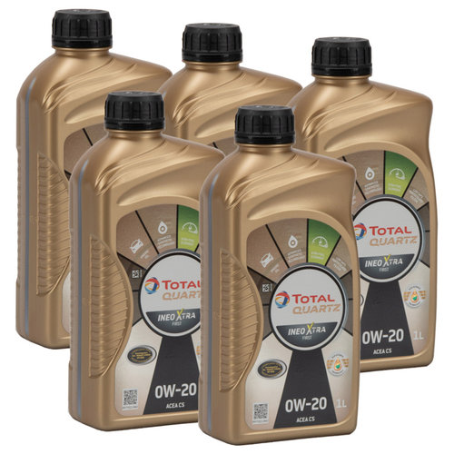 Set 5 Buc Ulei Motor Total Quartz Ineo Xtra First 0W-20 1L