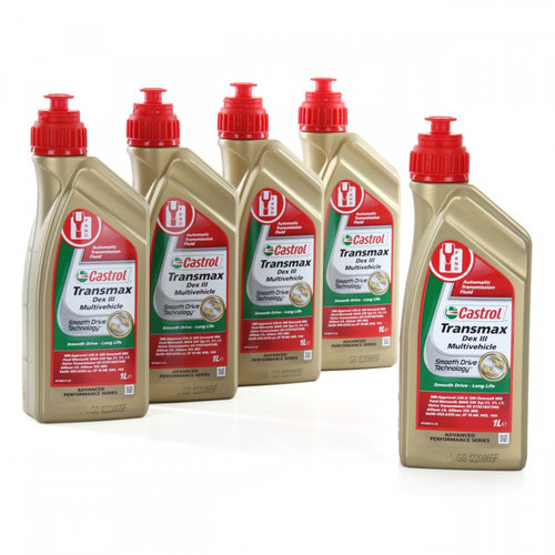 Set 5 Buc Ulei Transmisie Automata Castrol Transmax Dex III Multivehicle 1L