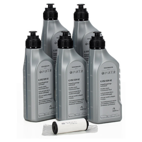 Set 5 Buc Ulei Transmisie Automata DSG Oe Volkswagen 1L G052529A2 + Filtru Hidraulic Cutie De Viteze...