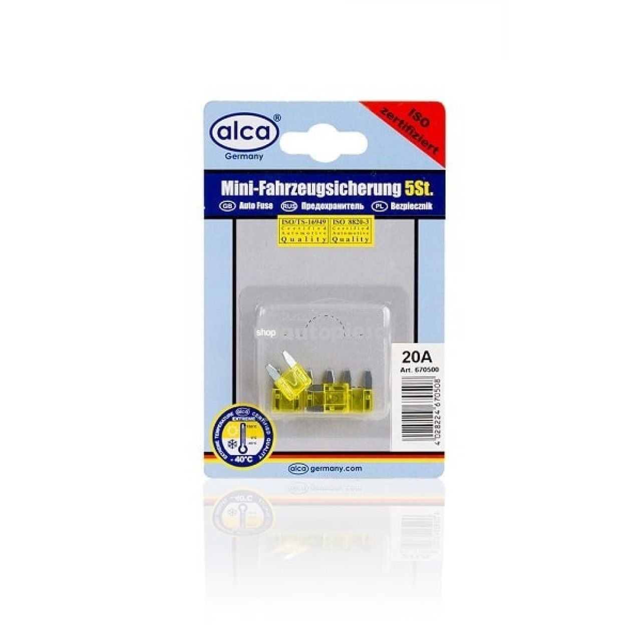 Set 5 sigurante fuzibile mini 20A ALCA 08320 piesa NOUA