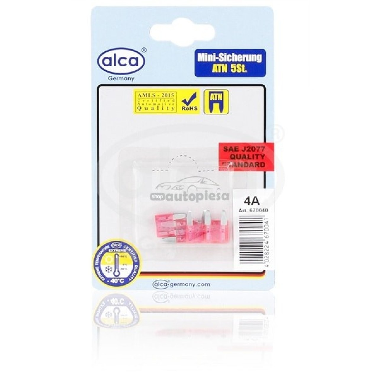 Set 5 sigurante fuzibile mini 4A ALCA 08315 piesa NOUA