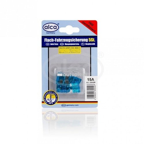 Set 5 sigurante fuzibile standard 15A ALCA 08346 piesa NOUA