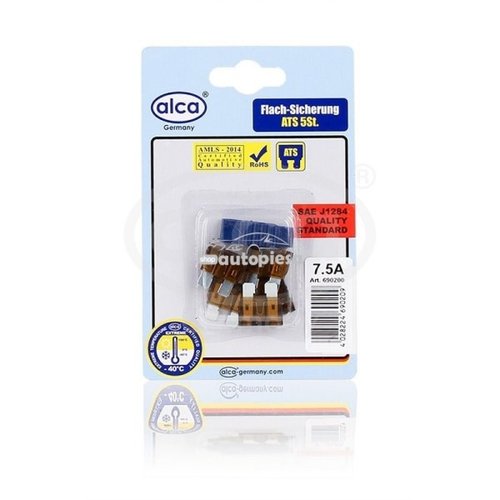 Set 5 sigurante fuzibile standard 7.5A ALCA 08344 piesa NOUA