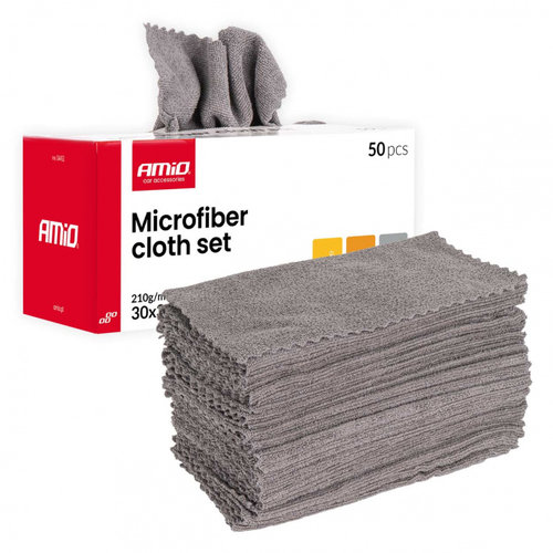 Set 50 Buc Lavete Microfibra Amio 210Gsm 30x30cm 04492