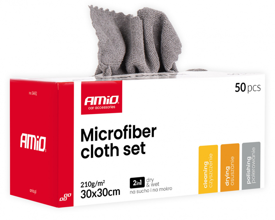 Set 50 Buc Lavete Microfibra Amio 210Gsm