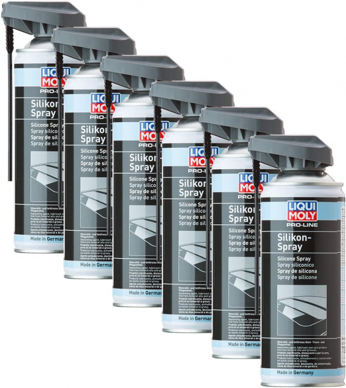 Set 6 Buc Liqui Moly Pro-Line Spray Silicon Trapa / Panoramic 400ML 7389