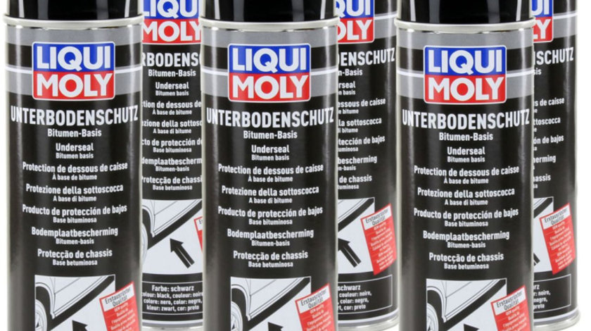 Set 6 Buc Liqui Moly Spray Antifon Protectie Sasiu Pe Baza De Bitum Negru 500ML 6111