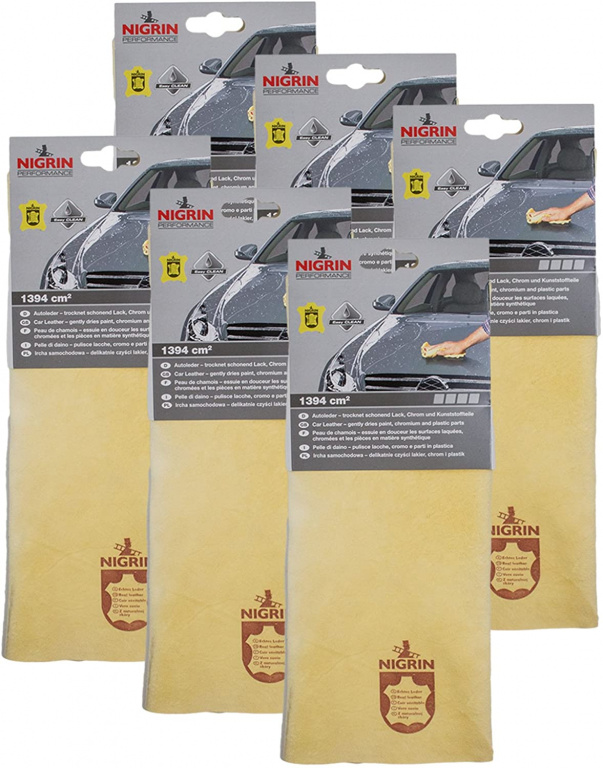 Set 6 Buc Nigrin Laveta Piele Caprioara Naturala 46X36CM 74127