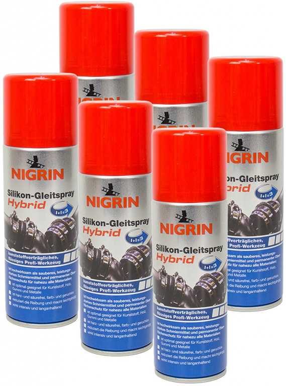Set 6 Buc Nigrin Spray Glisare Cu Silicon 200ML 74039