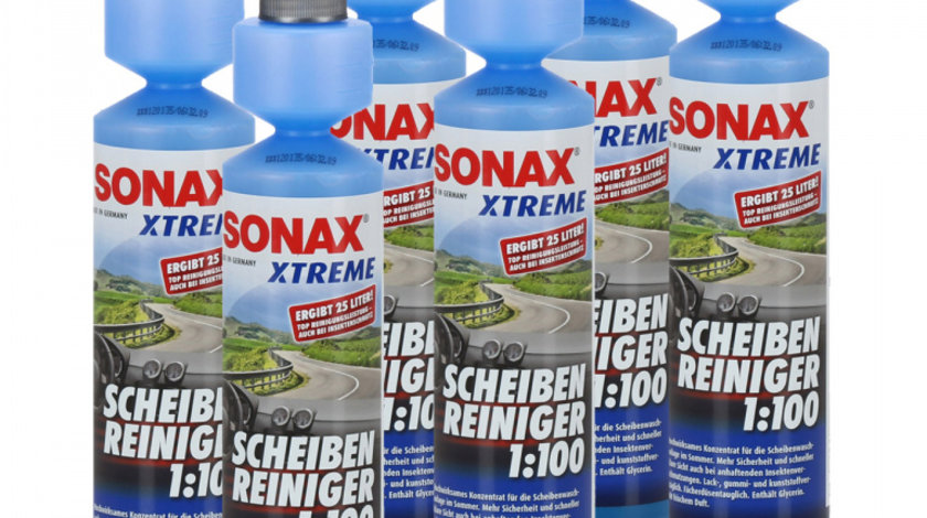 Set 6 Buc Sonax Xtreme Solutie Lichid Parbriz Concentrat 1:100 Nano Pro Geam Liber 250ML 271141