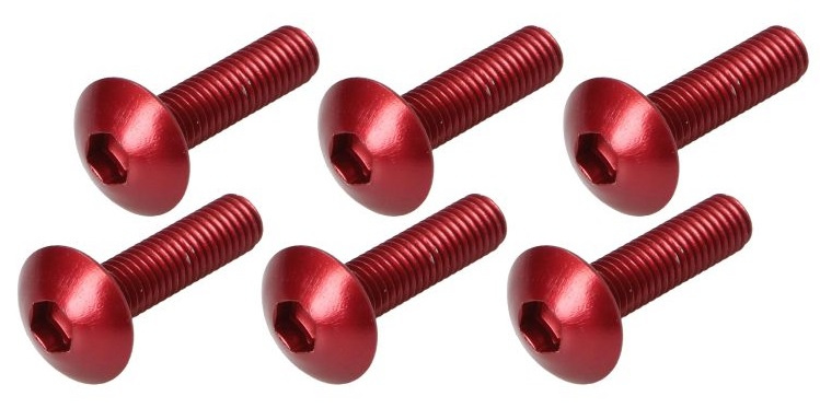 Set 6 Buc Surub Parbriz Moto Vicma Rosu VIC-TA520RJ