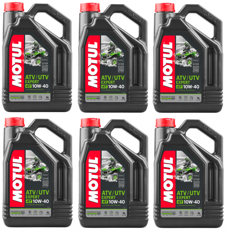 Set 6 Buc Ulei Motor Atv Motul 4T ATV-UTV Expert 10W-40 MA 4L 105939