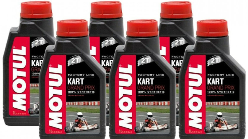 Set 6 Buc Ulei Motor Kart Motul Kart Grand Prix 2T 1L 105884