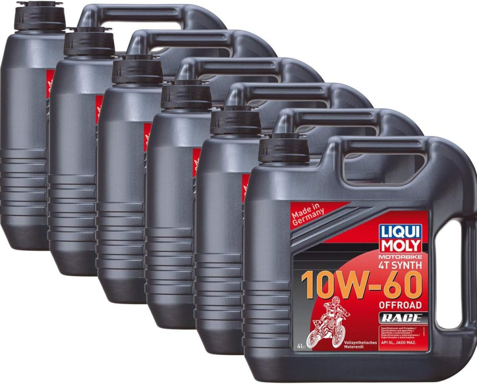 Set 6 Buc Ulei Motor Liqui Moly Motorbike 4T Synth 10W-60 Offroad Race 4L 3054