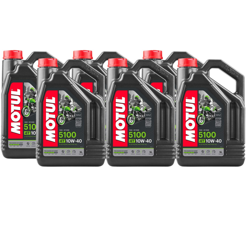 Set 6 Buc Ulei Motor Motul 4T 5100 10W-40 Ester MA2 4L 104068