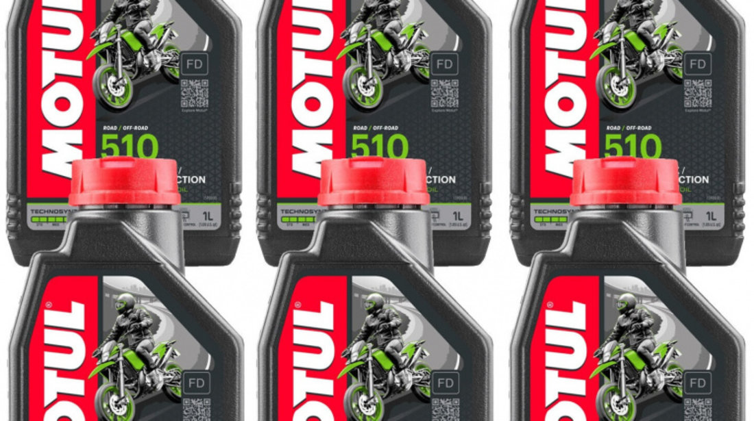 Set 6 Buc Ulei Motor Motul 510 2T Technosynthese 1L 104028