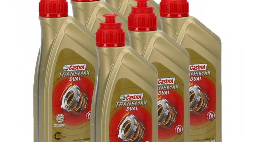 Set 6 Buc Ulei Transmisie Automata Castrol Atf Transmax Dual 1L